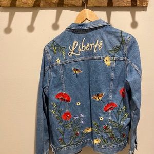 Embroidered denim jacket